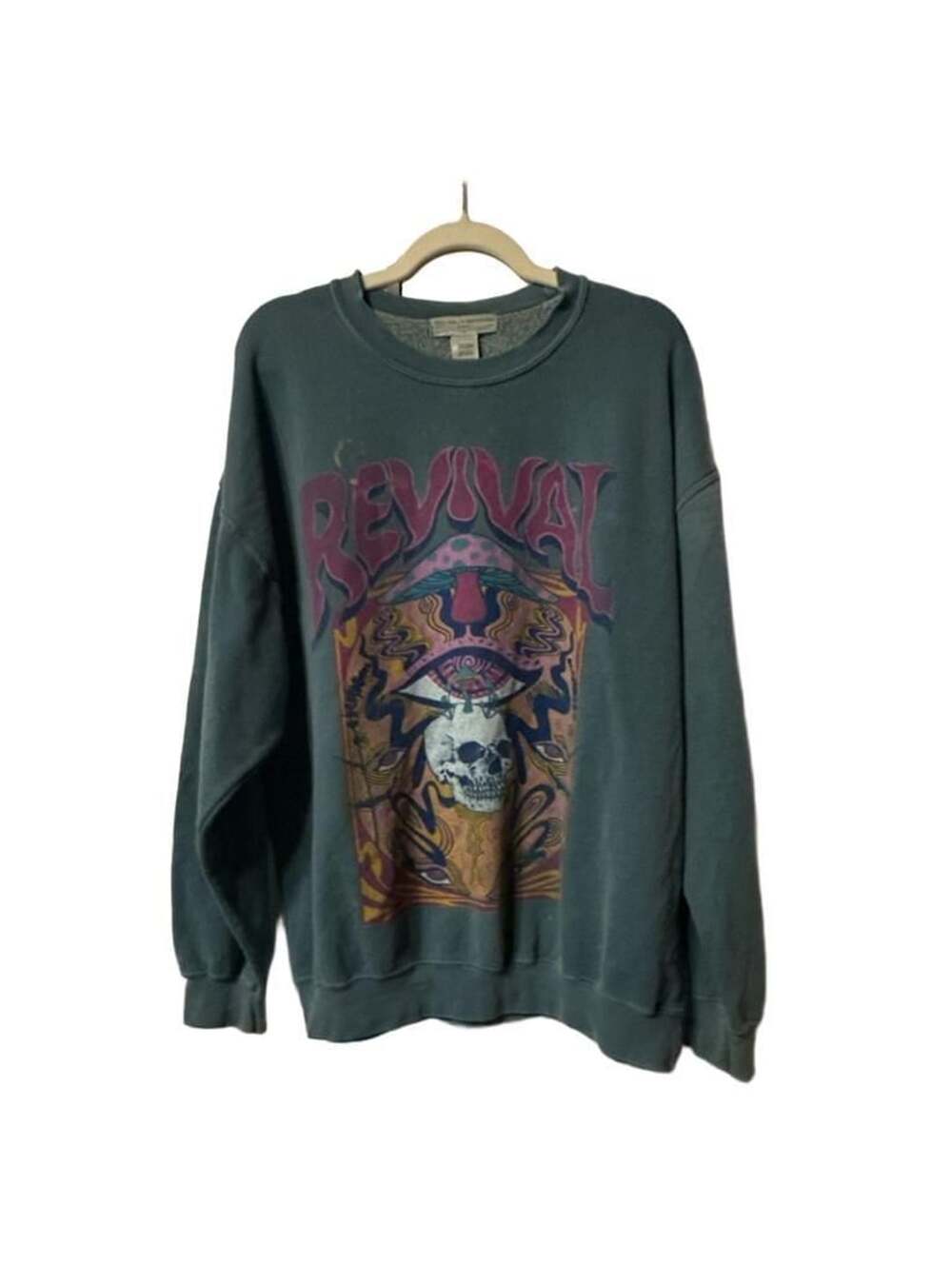 Project Social T Urban Outfitters Revival Skull Sweatshirt Size L/XL